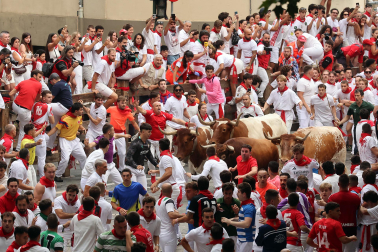 cuarto encierro de San Fermín 2026 en Pamplona