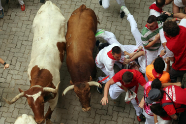 cuarto encierro de San Fermín 2026 en Pamplona