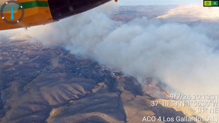 Fotos del incendio forestal de Los Gallardos, en Almería