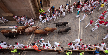cuarto encierro de San Fermín 2026 en Pamplona