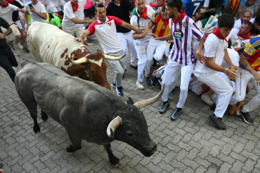 Fotos del quinto encierro de San Fermín 2026 en Pamplona