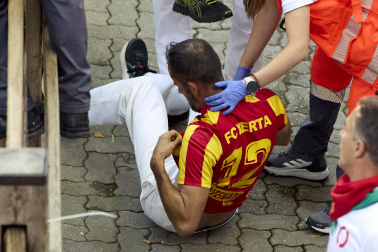 Fotos del quinto encierro de San Fermín 2026 en Pamplona