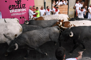 Fotos del quinto encierro de San Fermín 2026 en Pamplona