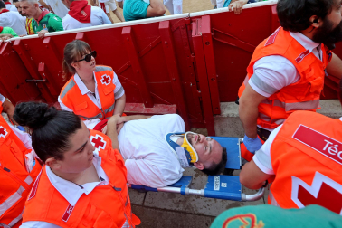 Fotos del quinto encierro de San Fermín 2026 en Pamplona