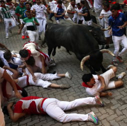 Fotos del quinto encierro de San Fermín 2026 en Pamplona