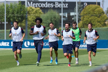 Fotos del entrenamiento de Osasuna en Tajonar