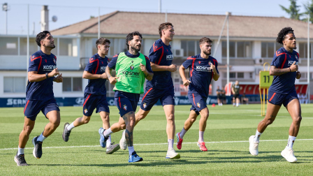 Fotos del entrenamiento de Osasuna en Tajonar