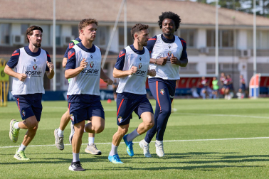 Fotos del entrenamiento de Osasuna en Tajonar