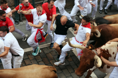Fotos del sexto encierro de San Fermín 2026 en Pamplona