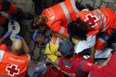 Fotos del sexto encierro de San Fermín 2026 en Pamplona