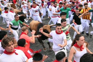 Fotos del sexto encierro de San Fermín 2026 en Pamplona