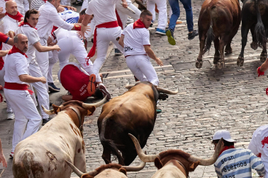 Fotos del sexto encierro de San Fermín 2026 en Pamplona