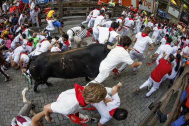Fotos del sexto encierro de San Fermín 2026 en Pamplona