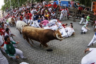 Fotos del sexto encierro de San Fermín 2026 en Pamplona