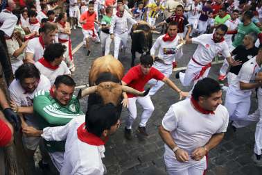 Fotos del sexto encierro de San Fermín 2026 en Pamplona