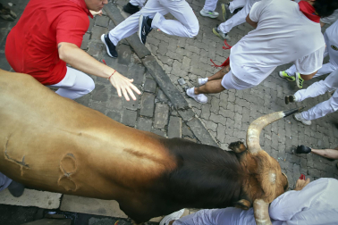 Fotos del sexto encierro de San Fermín 2026 en Pamplona