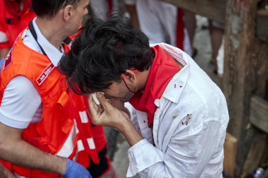 Fotos del sexto encierro de San Fermín 2026 en Pamplona