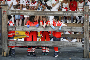 Fotos del sexto encierro de San Fermín 2026 en Pamplona