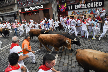 Fotos del sexto encierro de San Fermín 2026 en Pamplona