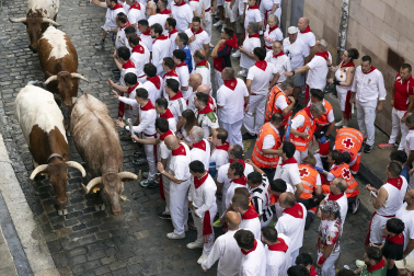 Fotos del sexto encierro de San Fermín 2026 en Pamplona