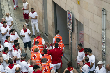 Fotos del sexto encierro de San Fermín 2026 en Pamplona