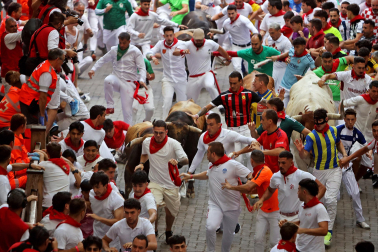 Fotos del sexto encierro de San Fermín 2026 en Pamplona