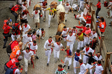 Fotos del sexto encierro de San Fermín 2026 en Pamplona