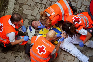 Fotos del sexto encierro de San Fermín 2026 en Pamplona