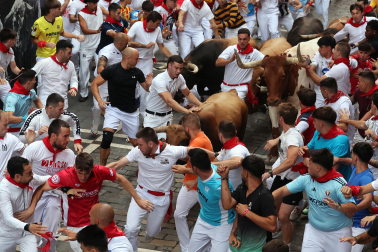 Fotos del sexto encierro de San Fermín 2026 en Pamplona