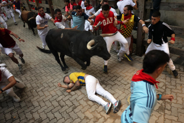 Fotos del sexto encierro de San Fermín 2026 en Pamplona