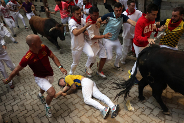 Fotos del sexto encierro de San Fermín 2026 en Pamplona