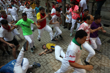 Fotos del sexto encierro de San Fermín 2026 en Pamplona