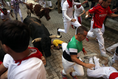Fotos del sexto encierro de San Fermín 2026 en Pamplona