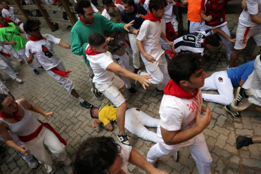 Fotos del sexto encierro de San Fermín 2026 en Pamplona