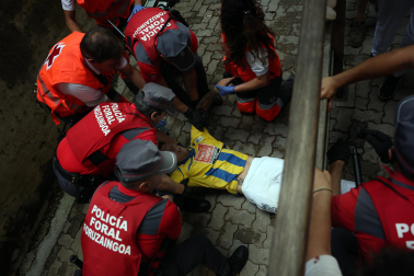 Fotos del sexto encierro de San Fermín 2026 en Pamplona
