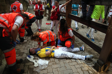 Fotos del sexto encierro de San Fermín 2026 en Pamplona