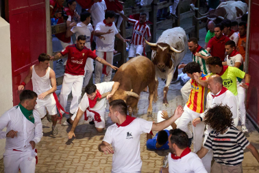 Fotos del sexto encierro de San Fermín 2026 en Pamplona