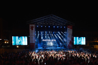 Fotos del concierto de Merina Gris en la plaza del Castillo