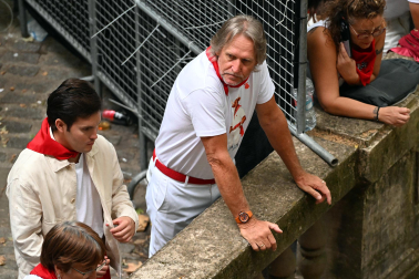 Foto de Bernd Schuster en el séptimo encierro de San Fermín 2026