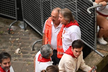 Foto de Bernd Schuster en el séptimo encierro de San Fermín 2026