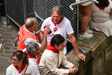 Foto de Bernd Schuster en el séptimo encierro de San Fermín 2026