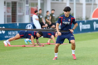 Fotos del entrenamiento de Osasuna en Tajonar de este lunes