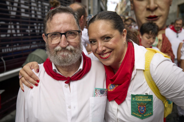 Foto de la salida de gigantes y cabezudos el 13 de julio de San Fermín 2026