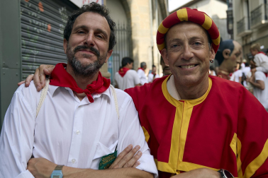 Foto de la salida de gigantes y cabezudos el 13 de julio de San Fermín 2026