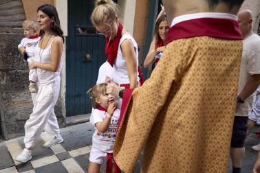 Foto de la salida de gigantes y cabezudos el 13 de julio de San Fermín 2026