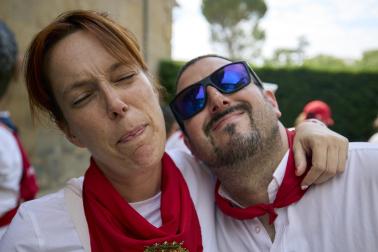 Foto de la salida de gigantes y cabezudos el 13 de julio de San Fermín 2026