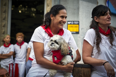 Fotos del octavo encierro de San Fermín 2026 con toros de la ganadería de Jandilla en el tramo de Telefónica.