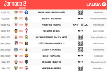 Horarios de la jornada 3 de LaLIga 2026/27