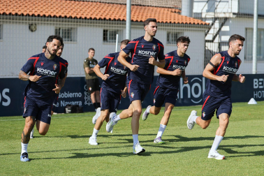 Foto del entrenamiento de Osasuna este 14 de julio