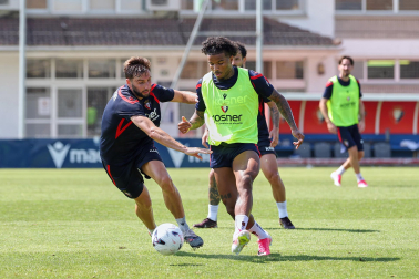 Foto del entrenamiento de Osasuna este 14 de julio